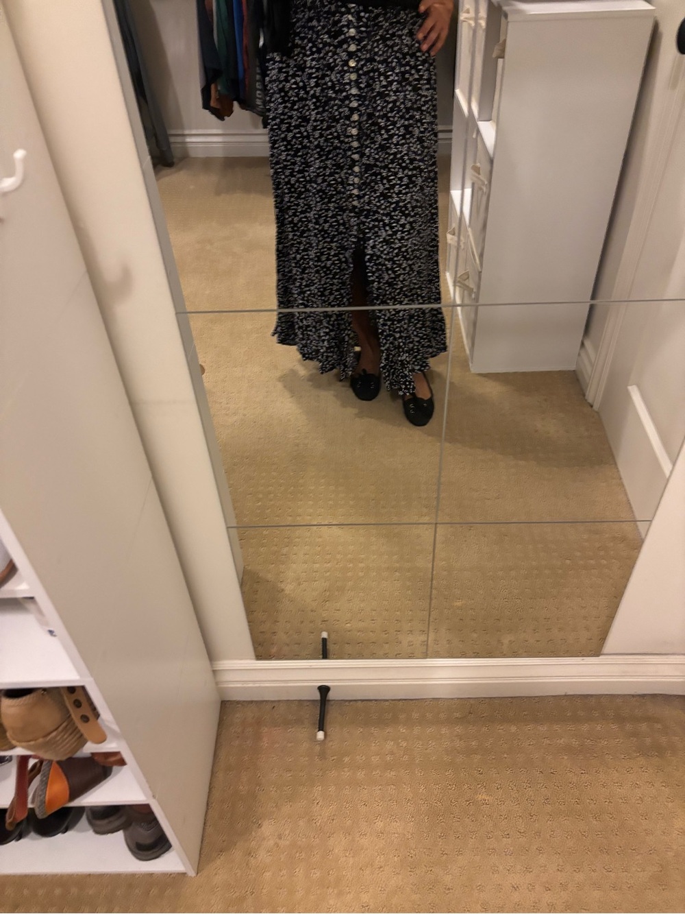 Women’s Rachel Zoe Black and White Floral flow maxi skirt. Sz M - Picture 3 of 11
